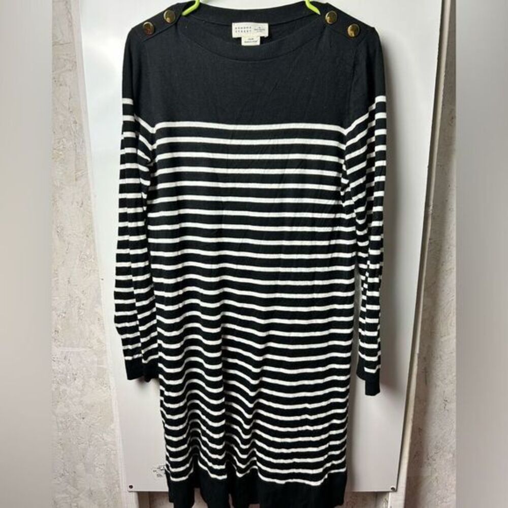 Kate‎ Spade Broome street striped long sleeve sweater dress